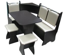 Кухонный уголок Аленка-15 (комплект со столом и табуретами) венге / терра эффект 101