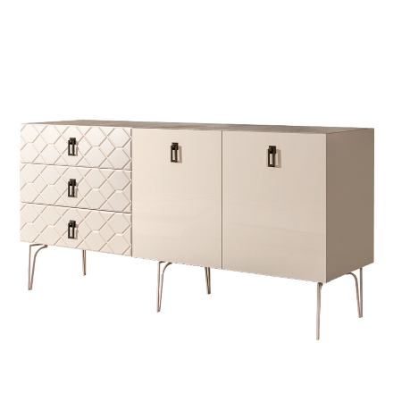 Комод (для гостиной) 1.6 БМКМ-4(Fa) (2 двери лак) Bogemia Farfalle 